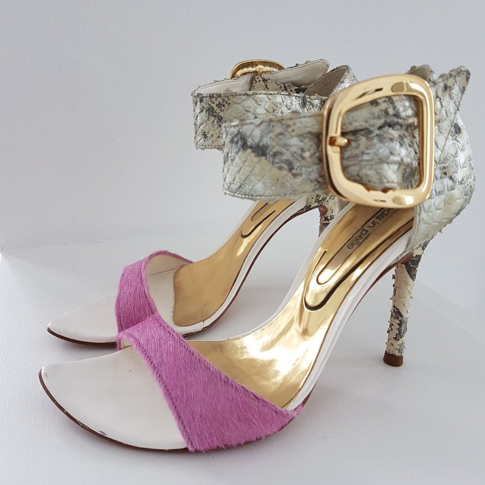 MODA IN PELLE Pink/Animal Skin High Heel Shoes